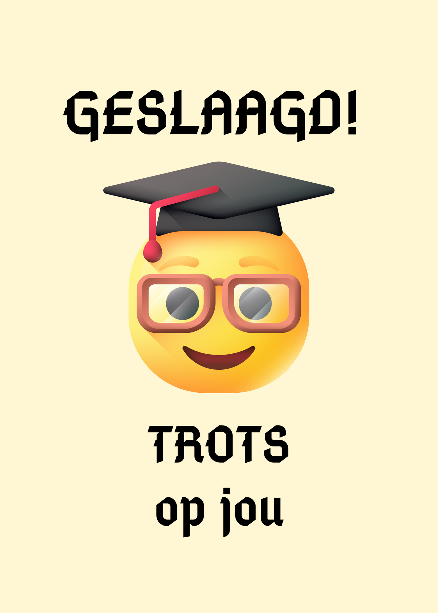Gepersonaliseerd brievenbuspakketje Geslaagd! Trots op jou