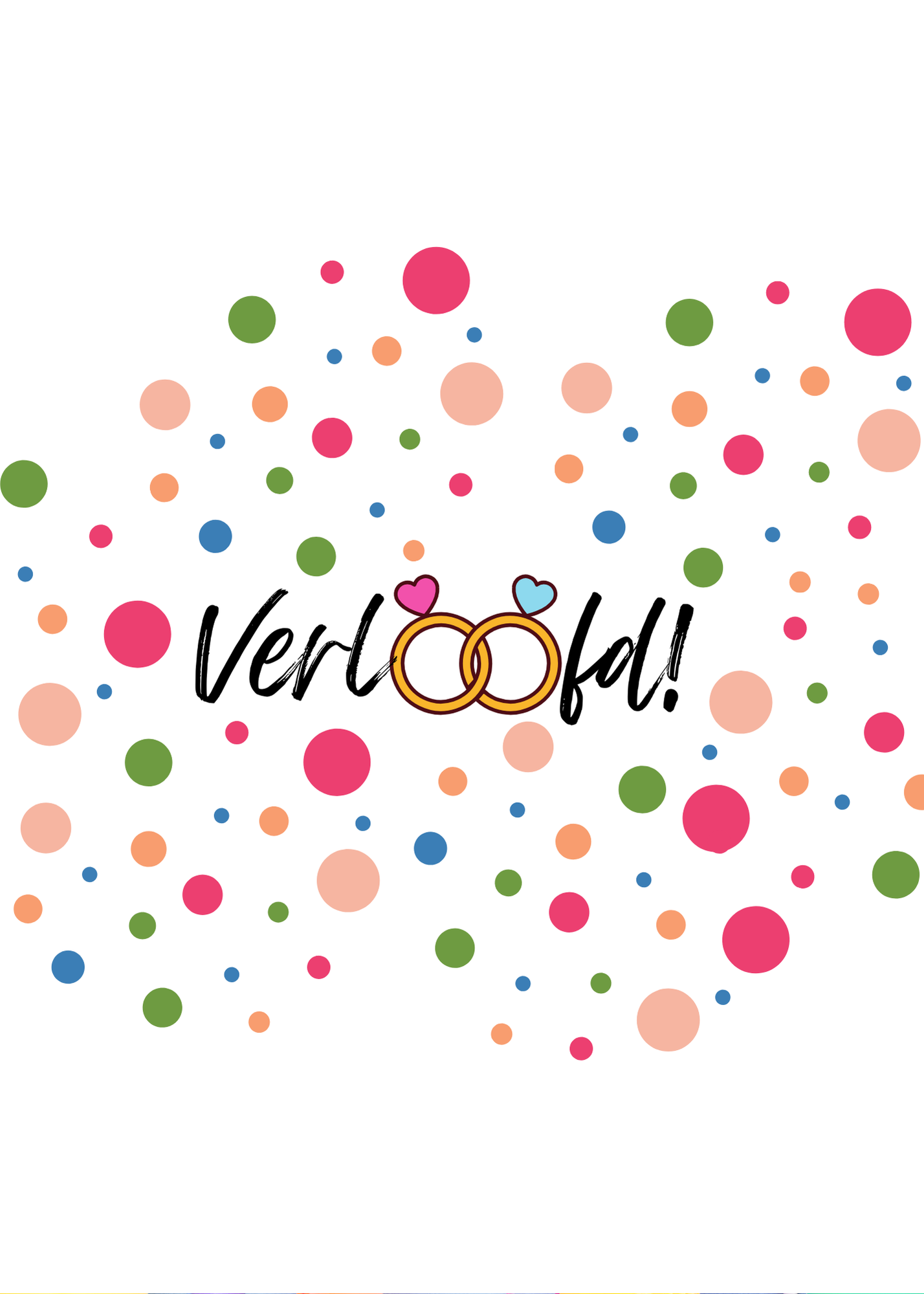 Gepersonaliseerd brievenbuspakketje Verloofd dots