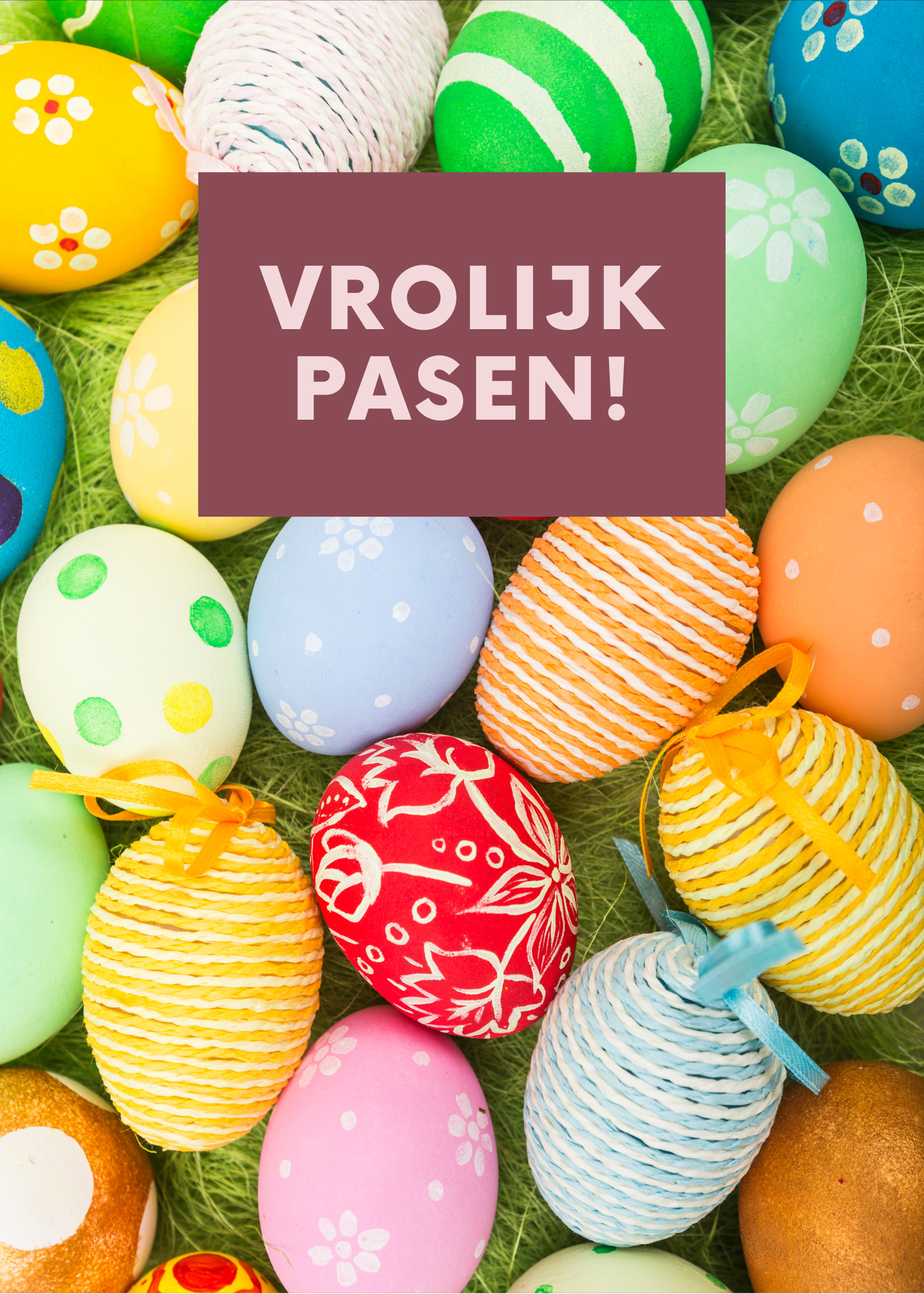 Gepersonaliseerd brievenbuspakketje Pasen gekleurde eieren - Keekz