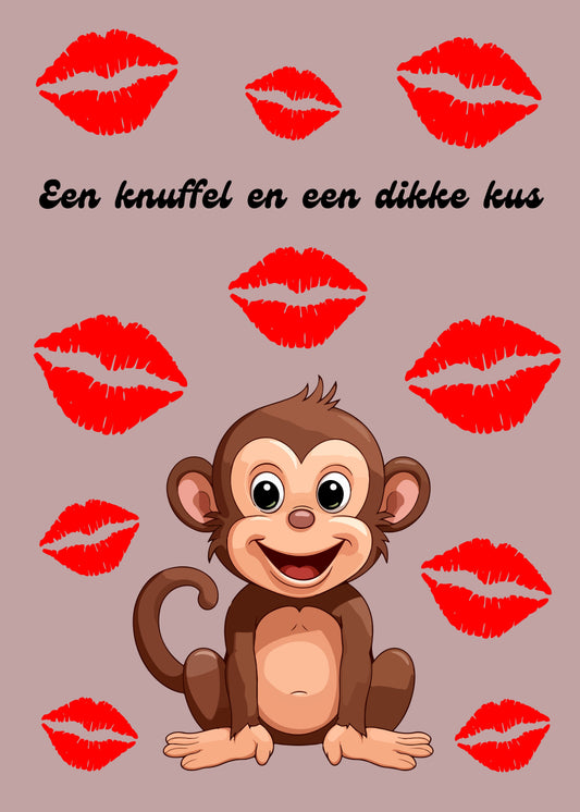 Gepersonaliseerd brievenbuspakketje knuffel en een kus - Keekz