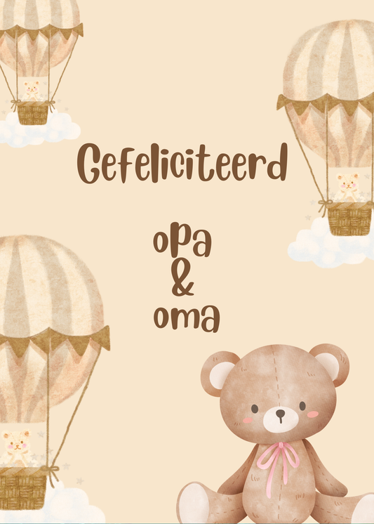 Gepersonaliseerd brievenbuspakketje gefeliciteerd opa en oma baby - Keekz