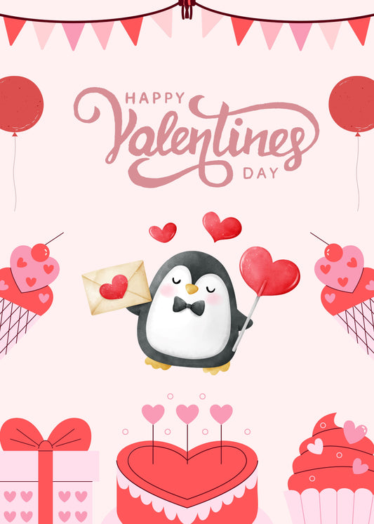 Gepersonaliseerd brievenbuspakketje valentijn pinguin - Keekz