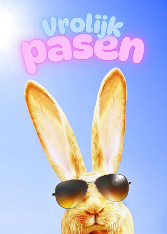 Gepersonaliseerd brievenbuspakketje Vrolijk pasen rabbit