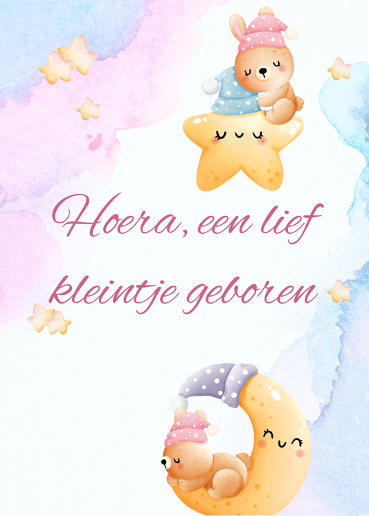 Gepersonaliseerd brievenbuspakketje hoera, een lief kleintje geboren! - Keekz
