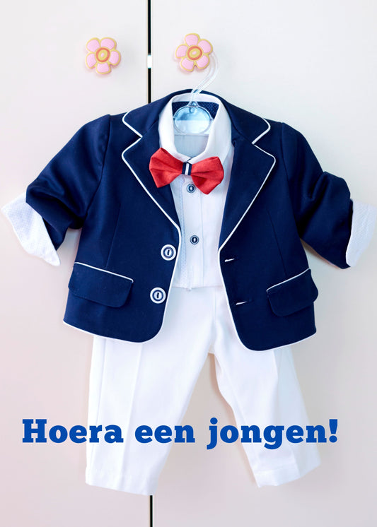 Gepersonaliseerd brievenbuspakketje baby hoera een jongen - Keekz