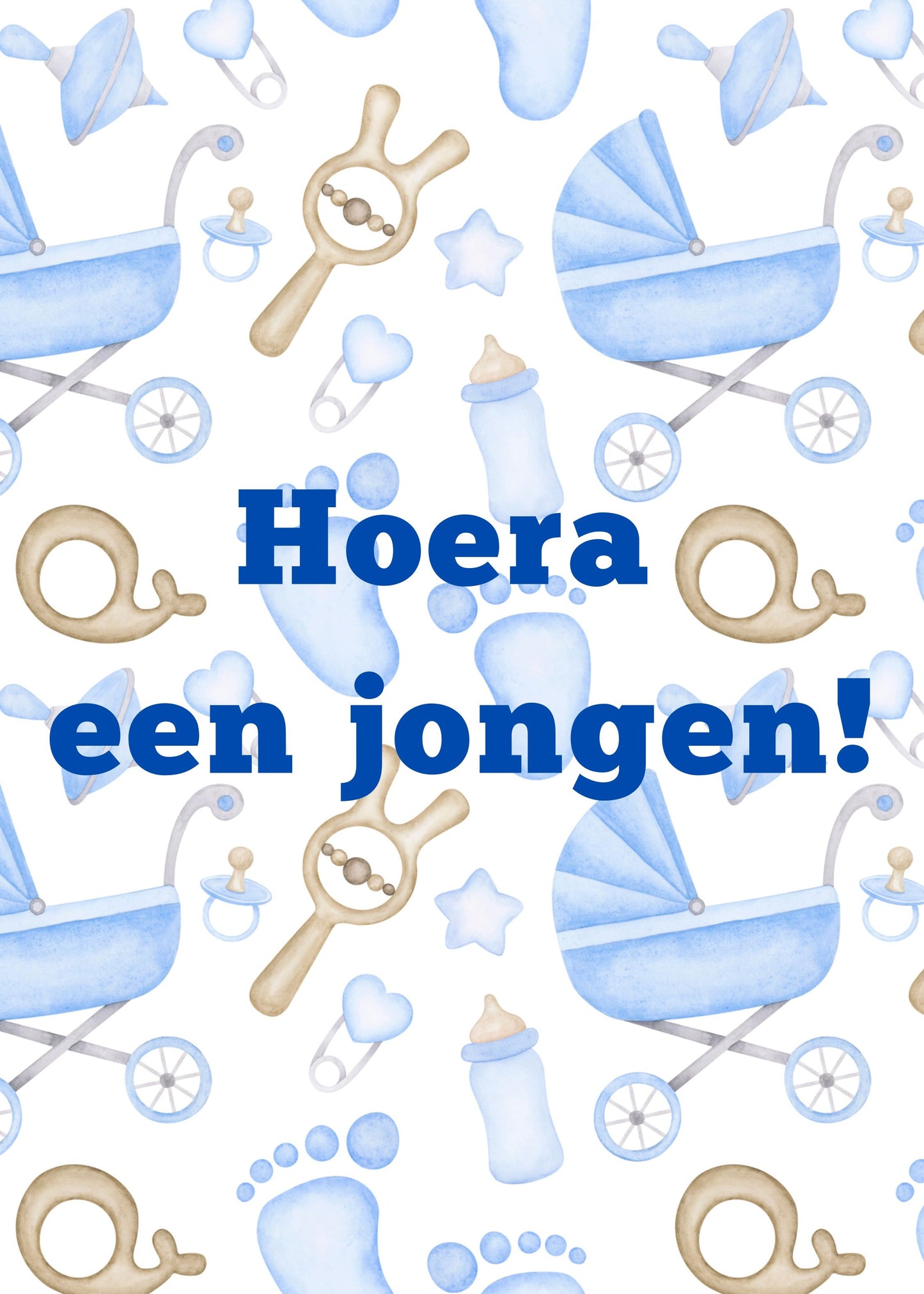 Gepersonaliseerd brievenbuspakketje baby hoera een jongetje - Keekz