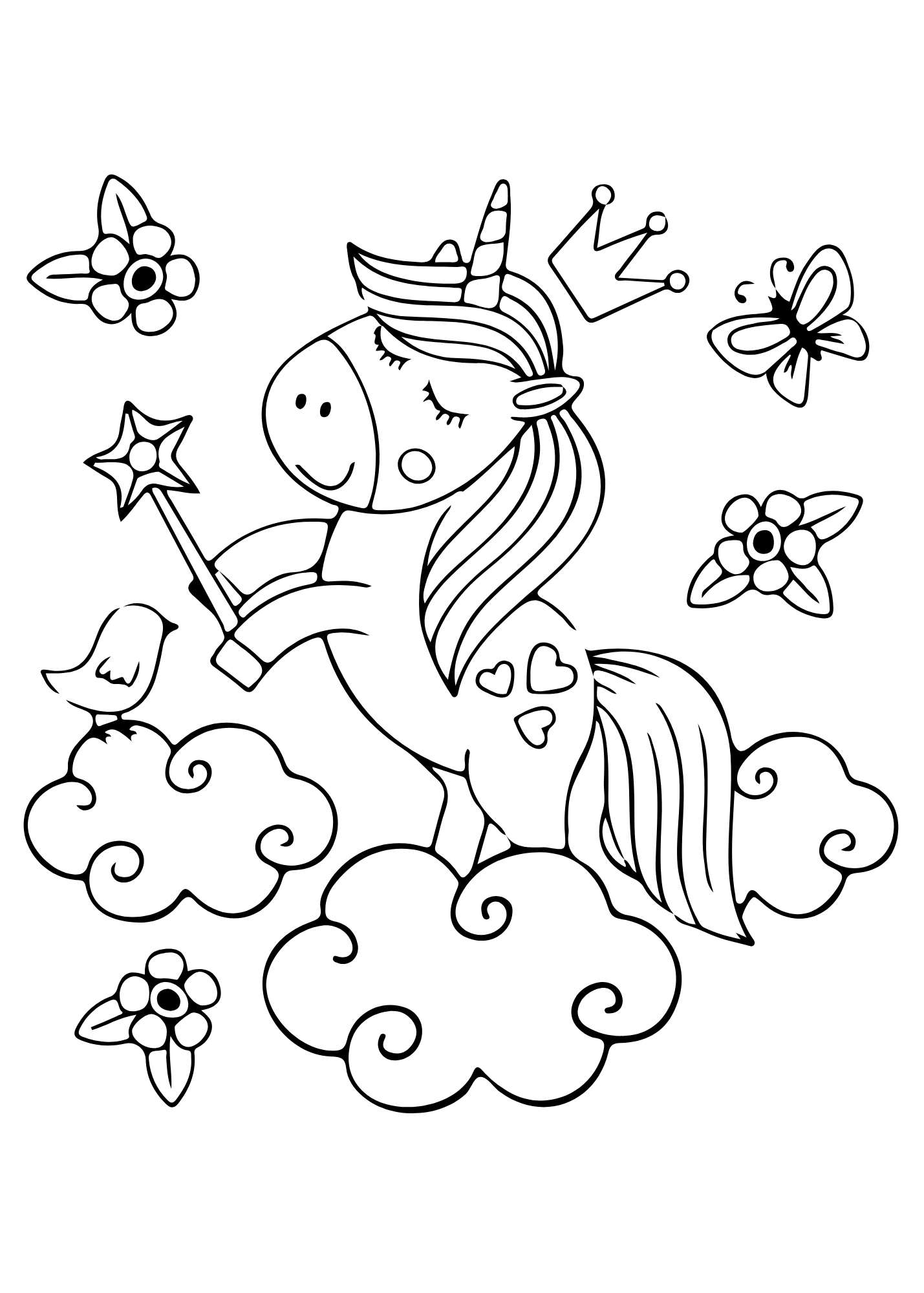 Gepersonaliseerd kleurplaatpakketje unicorn + setje kleurpotloodjes - Keekz