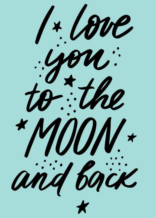 Gepersonaliseerd brievenbuspakketje i love you to the moon and back