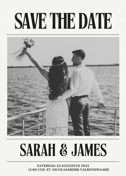 Gepersonaliseerd brievenbuspakketje  Datumprikker Save the date!!