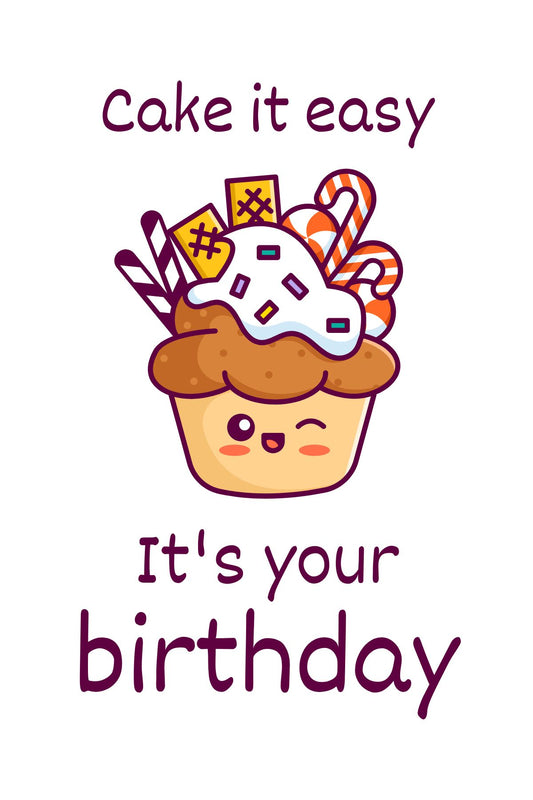 Gepersonaliseerd brievenbuspakketje cake it easy it is your birthday