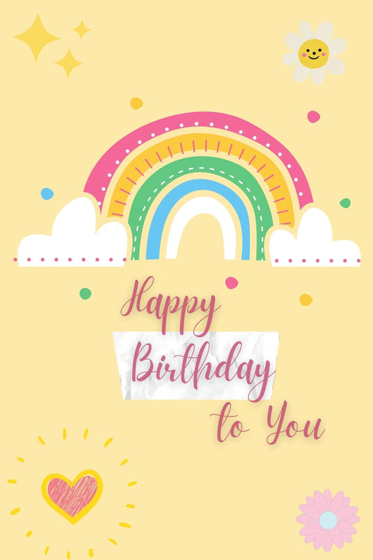 Gepersonaliseerd brievenbuspakketje happy birthday to you rainbow