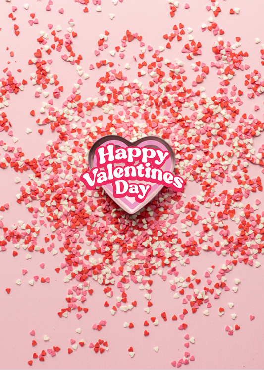 Gepersonaliseerd brievenbuspakketje Valentijn sprinkles